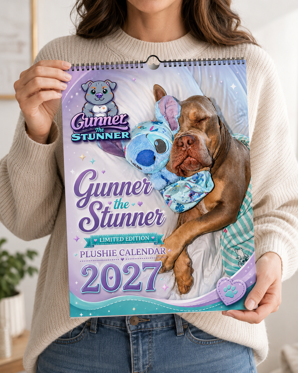 Gunner the Stunner LIMITED EDITION Plushie Calendar 2027 (USA & CA)