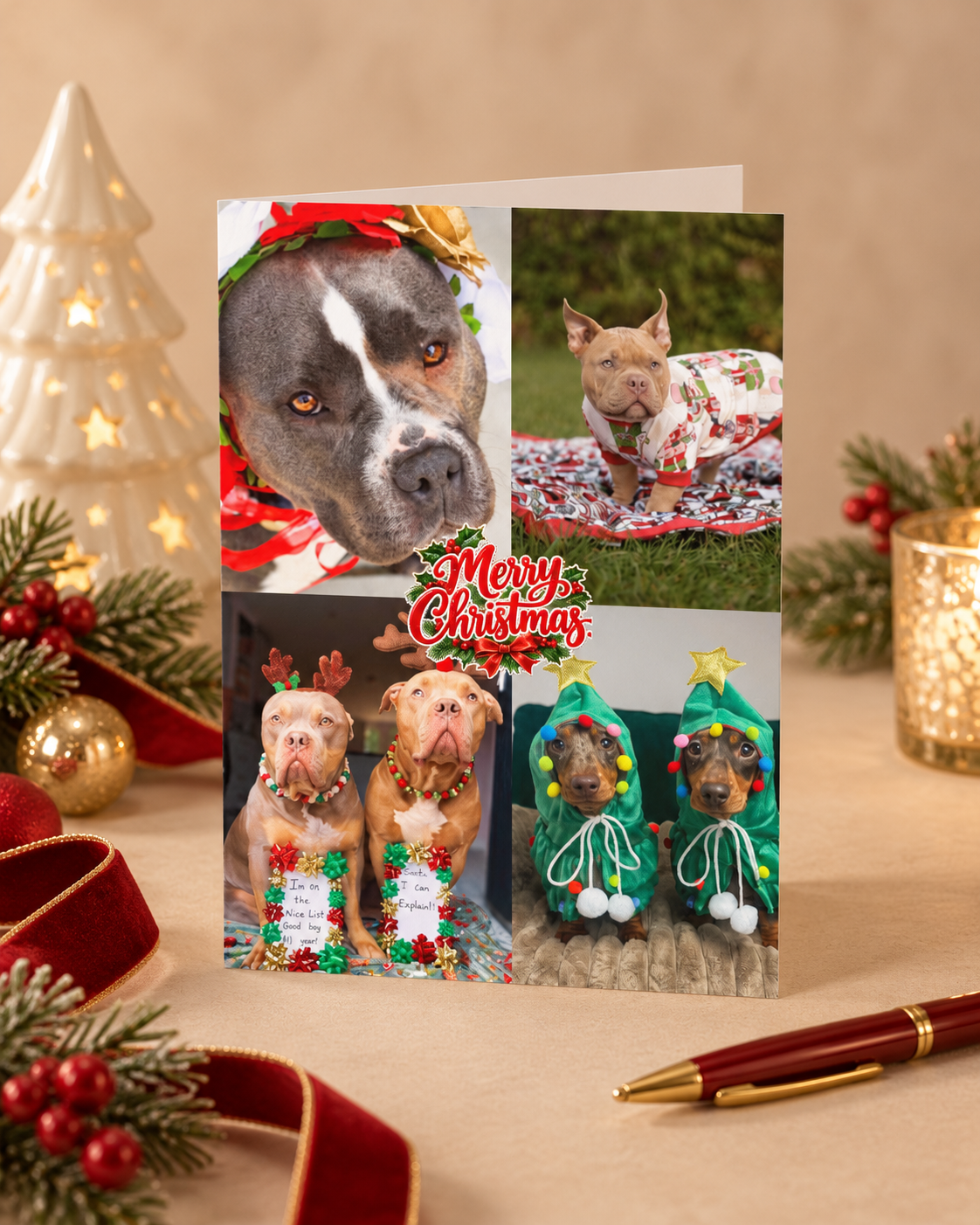 Gunner & Gang Pack of 10 Christmas Cards (EU & United Kingdom)